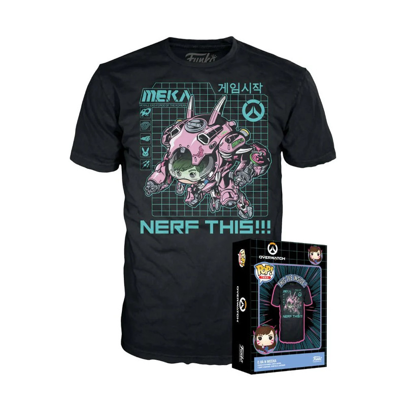 Funko Boxed Tee! Games: Overwatch - D.Va - تي شيرت - Size:Large